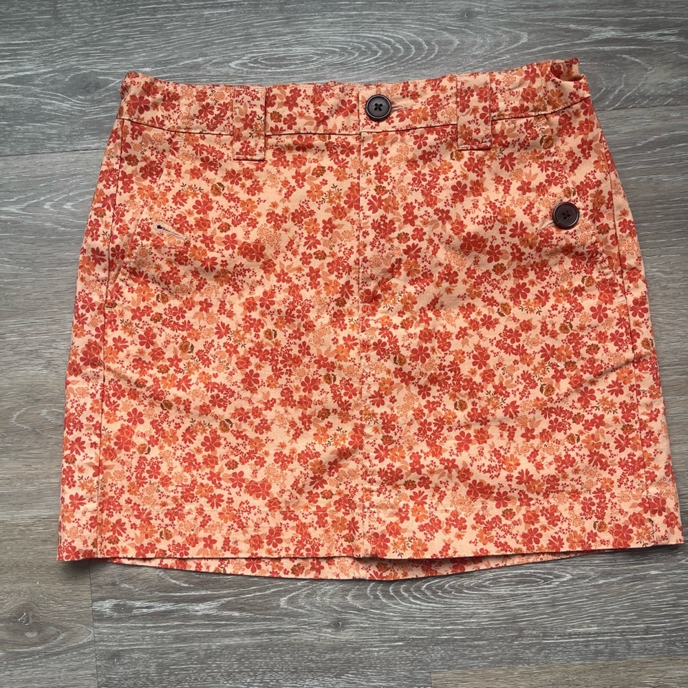 Wild Fable Floral Coral Mini Skirt